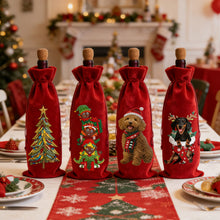 Load image into Gallery viewer, 4Pcs/Set Snowman Christmas-Diamond Wine Bottle Bags Covers