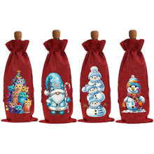 Load image into Gallery viewer, 4Pcs/Set Snowman Christmas-Diamond Wine Bottle Bags Covers