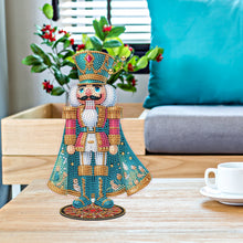 Load image into Gallery viewer, White Nutcracker-Single Side Drill-Acrylic Diamond Desktop Ornament