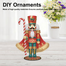 Load image into Gallery viewer, White Nutcracker-Single Side Drill-Acrylic Diamond Desktop Ornament