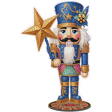 Load image into Gallery viewer, White Nutcracker-Single Side Drill-Acrylic Diamond Desktop Ornament