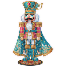 Load image into Gallery viewer, White Nutcracker-Single Side Drill-Acrylic Diamond Desktop Ornament