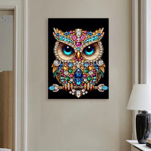 Load image into Gallery viewer, Owl-Partial Pearl Painting Kit with Frame-30x40cm