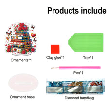 Load image into Gallery viewer, Rose Gnome-Single Side Drill-Acrylic Diamond Desktop Ornament