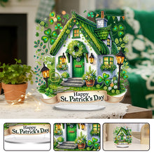 Load image into Gallery viewer, St Patricks Day Owl-Single Side Drill-Acrylic Diamond Desktop Ornament