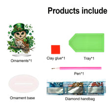 Load image into Gallery viewer, St Patricks Day Owl-Single Side Drill-Acrylic Diamond Desktop Ornament