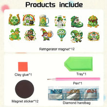 Load image into Gallery viewer, 12Pcs/Set Happy St Patricks Day-Diamond Painting Magnet Refrigerator