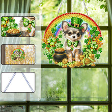 Load image into Gallery viewer, St Patricks Day Cat-Single Side Drill-Diamond Pendant