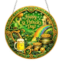 Load image into Gallery viewer, St Patricks Day Cat-Single Side Drill-Diamond Pendant