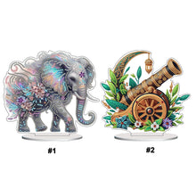 Load image into Gallery viewer, Elephant-Single Side Drill-Acrylic Diamond Desktop Ornament