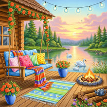 Load image into Gallery viewer, Landscape-Full Round Diamond Painting-50x50cm