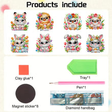 Load image into Gallery viewer, 8Pcs/Set Easter Floral Eggs-Diamond Painting Magnet Refrigerator