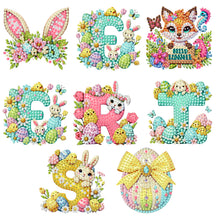 Load image into Gallery viewer, 8Pcs/Set Easter Floral Eggs-Diamond Painting Magnet Refrigerator