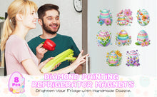 Load image into Gallery viewer, 8Pcs/Set Easter Floral Eggs-Diamond Painting Magnet Refrigerator