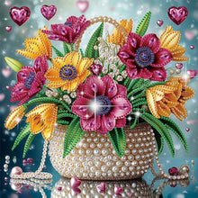 Load image into Gallery viewer, Flower Bouquet Roses-Partial Special Diamond Painting-30x30cm