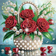 Load image into Gallery viewer, Flower Bouquet Roses-Partial Special Diamond Painting-30x30cm