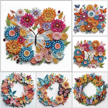 Load image into Gallery viewer, Butterfly Garland Paper Painting-Partial Special Diamond Painting-30x30cm