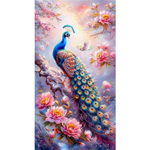 Load image into Gallery viewer, Peacock-Full Round Diamond Painting-40x70cm-Large Size