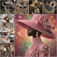 Load image into Gallery viewer, Top Hat Beauty-Partial Special Diamond Painting-30x30cm