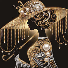 Load image into Gallery viewer, Top Hat Beauty-Partial Special Diamond Painting-30x30cm