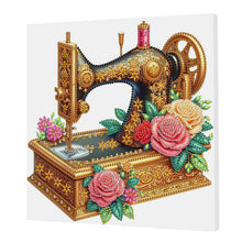Load image into Gallery viewer, Sewing Machine-Partial Pearl Painting Kit with Frame-25x25cm
