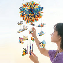 Load image into Gallery viewer, Garden Bees-SunCatcher Window Hanging Diamond Wind Chimes