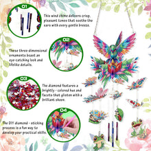 Load image into Gallery viewer, Garden Bees-SunCatcher Window Hanging Diamond Wind Chimes