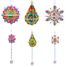 Load image into Gallery viewer, Mandala-SunCatcher Window Hanging Diamond Wind Chimes
