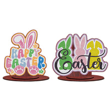 Load image into Gallery viewer, 2Pcs/Set Easter-Single Side Drill-Acrylic Diamond Desktop Ornament
