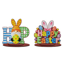 Load image into Gallery viewer, 2Pcs/Set Easter-Single Side Drill-Acrylic Diamond Desktop Ornament