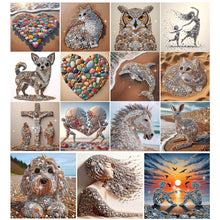 Load image into Gallery viewer, Stone Art Cat-Partial Special Diamond Painting-30x30cm
