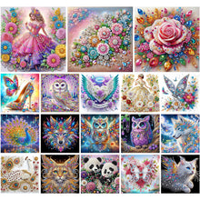 Load image into Gallery viewer, Owl-Partial Pearl Painting Kit with Frame-25x25cm