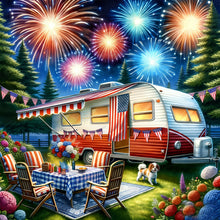 Load image into Gallery viewer, Camping-Full Round Diamond Painting-40x40cm