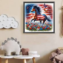 Load image into Gallery viewer, Horse-Full Round Diamond Painting-40x40cm
