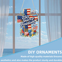 Load image into Gallery viewer, National Flag And Flowers-Single Side Drill-Diamond Pendant