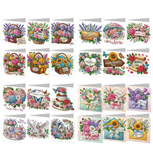 Load image into Gallery viewer, 6Pcs/Set Mothers Day Flower Basket-Diamond Greeting Cards