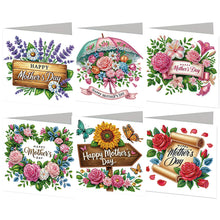 Load image into Gallery viewer, 6Pcs/Set Mothers Day Flower Basket-Diamond Greeting Cards