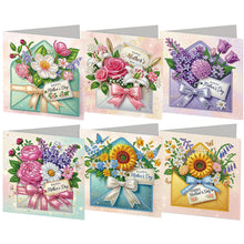 Load image into Gallery viewer, 6Pcs/Set Mothers Day Flower Basket-Diamond Greeting Cards