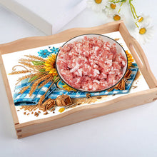 Load image into Gallery viewer, Cats-Round Diamond Wooden Dinning Table Tray