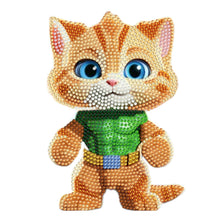 Load image into Gallery viewer, Beige Cat-Single Side Drill-Acrylic Diamond Desktop Ornament
