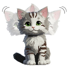 Load image into Gallery viewer, Beige Cat-Single Side Drill-Acrylic Diamond Desktop Ornament