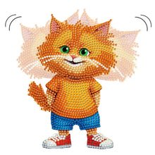 Load image into Gallery viewer, Beige Cat-Single Side Drill-Acrylic Diamond Desktop Ornament