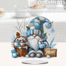 Load image into Gallery viewer, Christmas In December Gnome-Single Side Drill-Acrylic Diamond Desktop Ornament