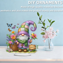 Load image into Gallery viewer, Christmas In December Gnome-Single Side Drill-Acrylic Diamond Desktop Ornament