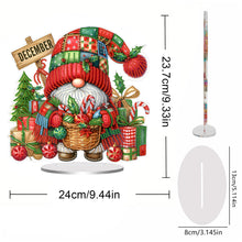 Load image into Gallery viewer, Christmas In December Gnome-Single Side Drill-Acrylic Diamond Desktop Ornament
