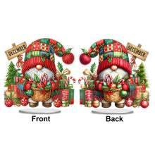 Load image into Gallery viewer, Christmas In December Gnome-Single Side Drill-Acrylic Diamond Desktop Ornament