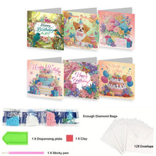 Load image into Gallery viewer, 12Pcs/Set 12Pcs/Set Cross Church-Diamond Greeting Cards
