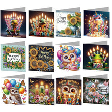 Load image into Gallery viewer, 12Pcs/Set 12Pcs/Set Cross Church-Diamond Greeting Cards