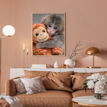 Load image into Gallery viewer, Monkey-Full Round Diamond Painting-30x40cm