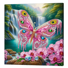 Load image into Gallery viewer, Butterfly-Partial Pearl Painting Kit with Frame-25x25cm